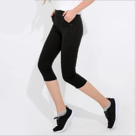 Брюки карандаш женские до середины икры с эластичным завышенным поясом|Брюки| |