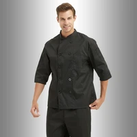 34 sleeve active work wear coffee shop chef clothes top cooking catering double breasted premium coat for men and women