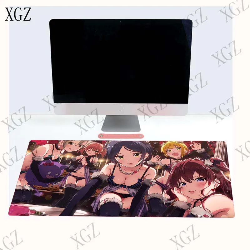 XGZ Anime Sexy Girls Breast Large PC Computer Notebook Mouse Pad Gaming pad with Locking Edge Waterproof Mat for DOTA | Компьютеры и