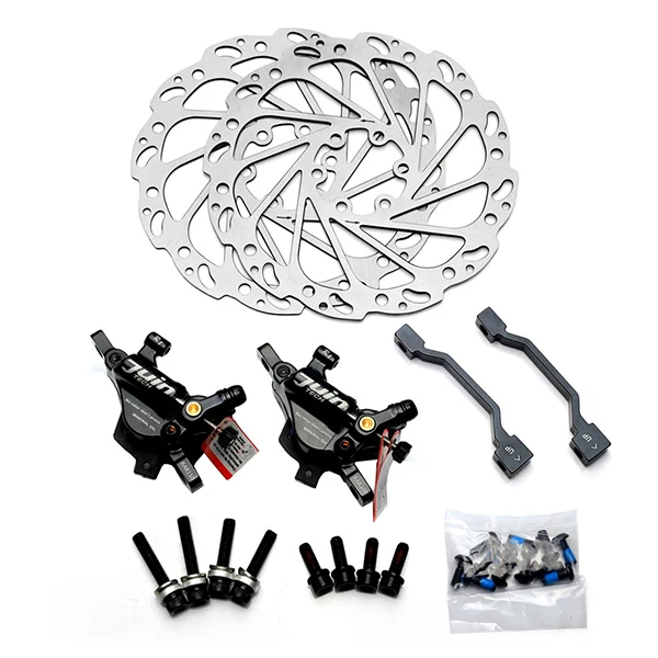 Двойной Гидравлический дисковый тормоз для дорожного велосипеда алюминиевый