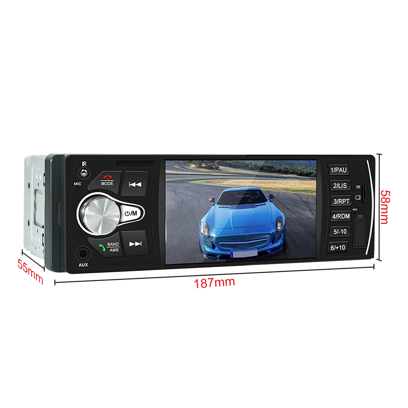 

2021 4.1inch 1 DIN Radio Player Car MP5 Player Bluetooth Car Video Music Player Display USB AUX MP5 Player with Remote Control