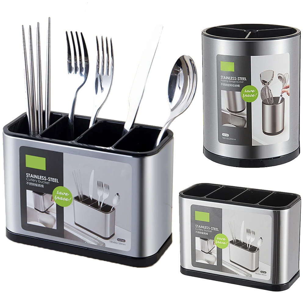 

Kitchen Stainless Steel Chopsticks Storage Box Drain Storage Rack Chopsticks Spoon Holder Chopstick Cage Tableware Storage