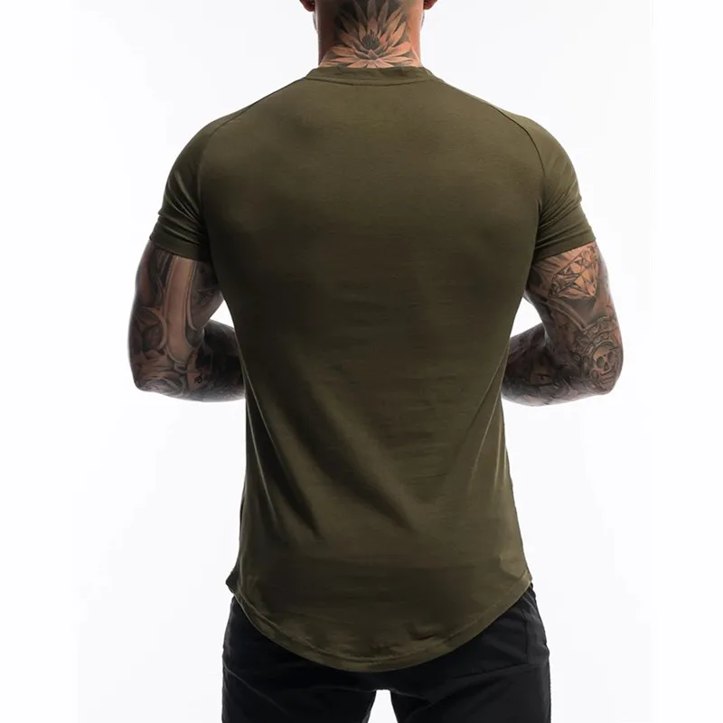 Летняя новая мужская футболка с коротким рукавом camiseta masculina хлопковая дышащая