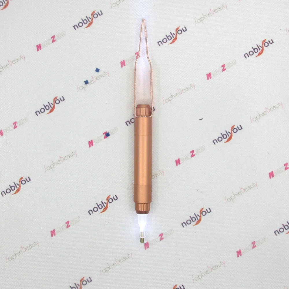 2021 Hot Style LEd Light Pen With Tweezers for Diamond Painting tools Embroidery Accessories Point Mosaic Tool Golden Pens | Дом и сад