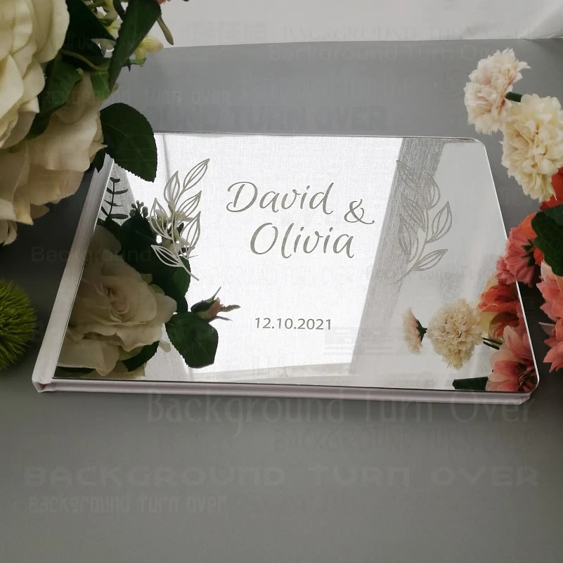 Гостевая книга Свадебные персонализированные вечерние белые выгравировать