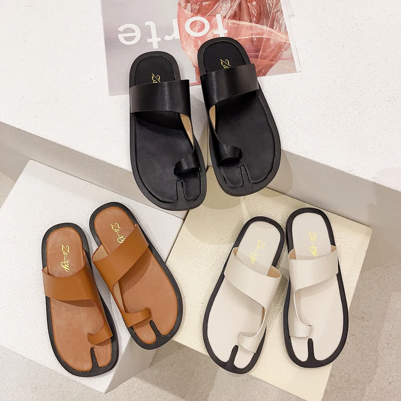 

Shoes Women Low Rubber Flip Flops Female Slippers Slides Fashion Soft Hawaiian 2021 Summer Flat Beach Luxury Fabric Rome PU
