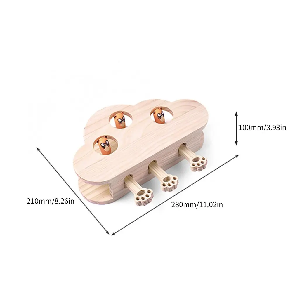 Новая распродажа твердые деревянные игрушки для кошек пазл интерактивные хомяк