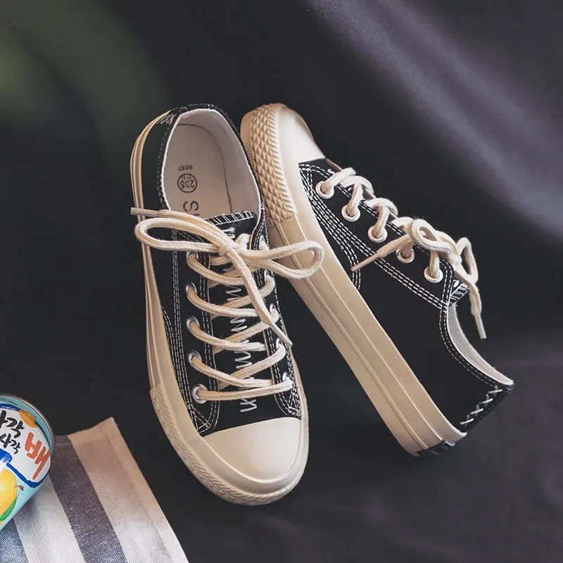 Женские парусиновые туфли красные на толстой подошве весна лето 2020|Женские