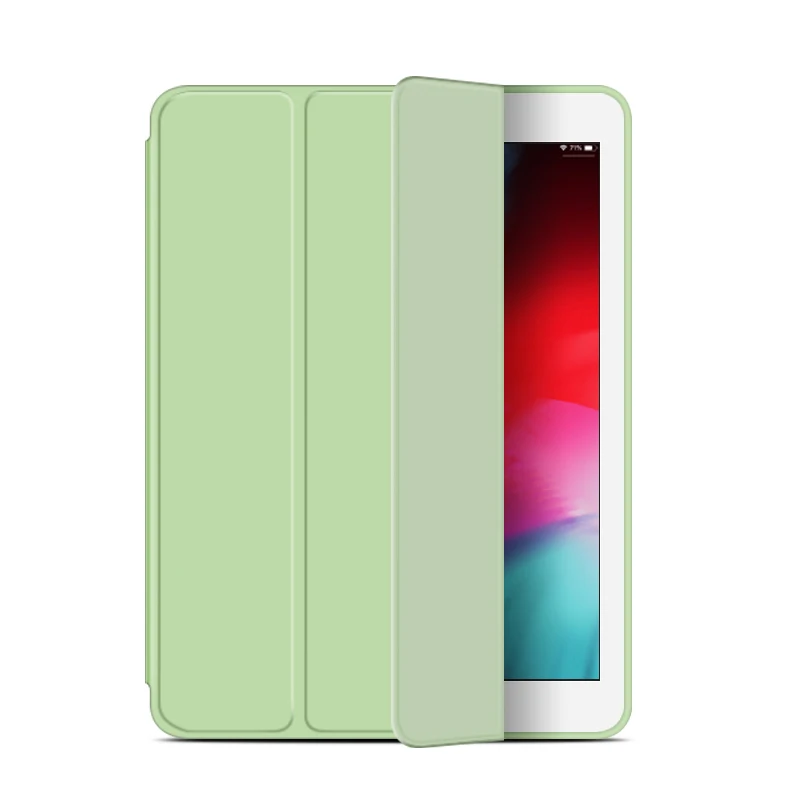Тройной чехол с подставкой для iPad Mini мягкий из ПУ кожи силикона 5 4 3 2 1 умный