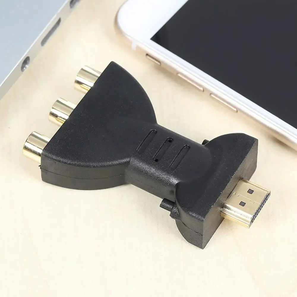 HDMI(Male) To AV Audio Video Converter RGB 3RCA HDMI Adapter 1080P For HDTV DVD Projector Home Theater In Copper+Plastic |