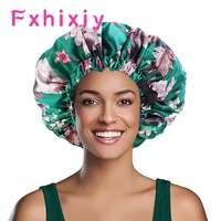 adjustable night sleep cap for women african pattern satin bonnet double layer silk lined headwear ladies makeup headwrap hats