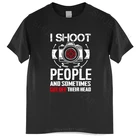 Мужская футболка унисекс с надписью I Shoot People And иногда системой фотографа, новая модная футболка, Мужская футболка