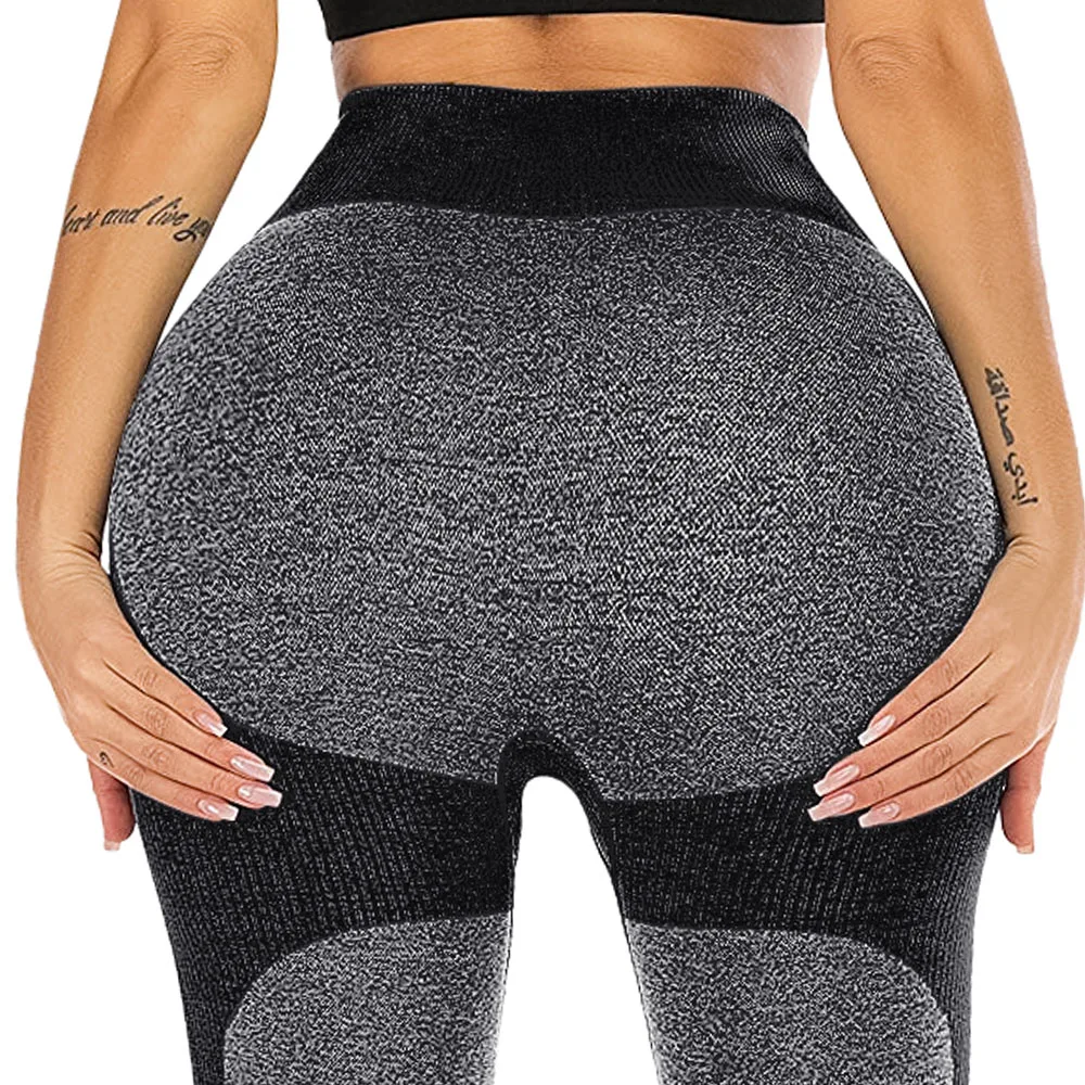 Peach Butt Black SWOLF женские бесшовные колготки с высокой талией для похудения, обтягивающие компрессионные колготки для тренировок, спортивные Леггинсы, штаны для йоги и бега - Color: Peach Butt Black