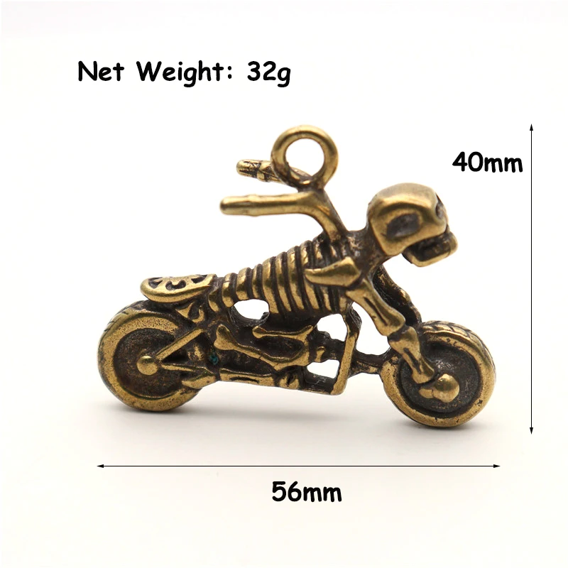 Мужские подвески в стиле панк ретро латунные с черепом для мотоцикла цепочка на