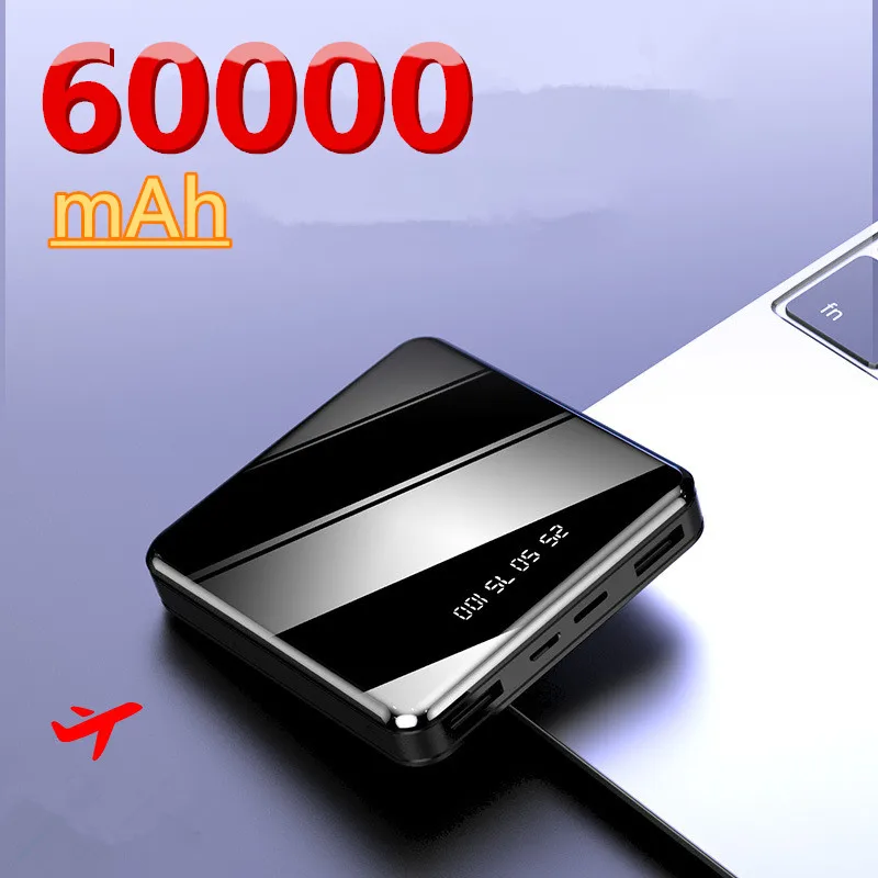 Портативный мини-аккумулятор на 60000 мА · ч внешний аккумулятор с цифровым