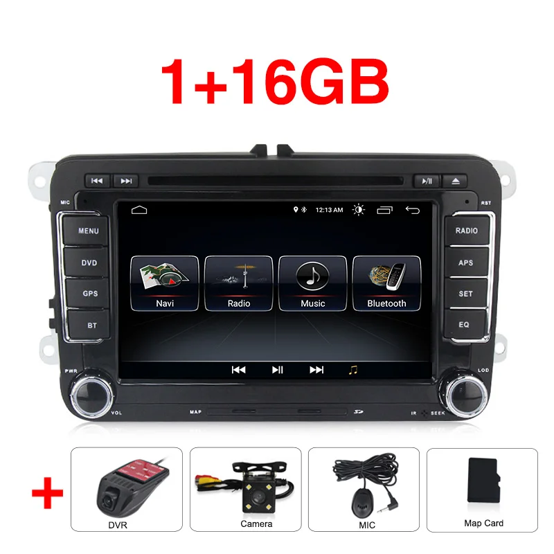 add DVR and camera 2 Din четырехъядерный Android 9 автомобильный dvd-плеер для VW Skoda POLO GOLF 5 6 PASSAT CC TIGUAN TOURAN Fabia Caddy - Цвет: add DVR and camera
