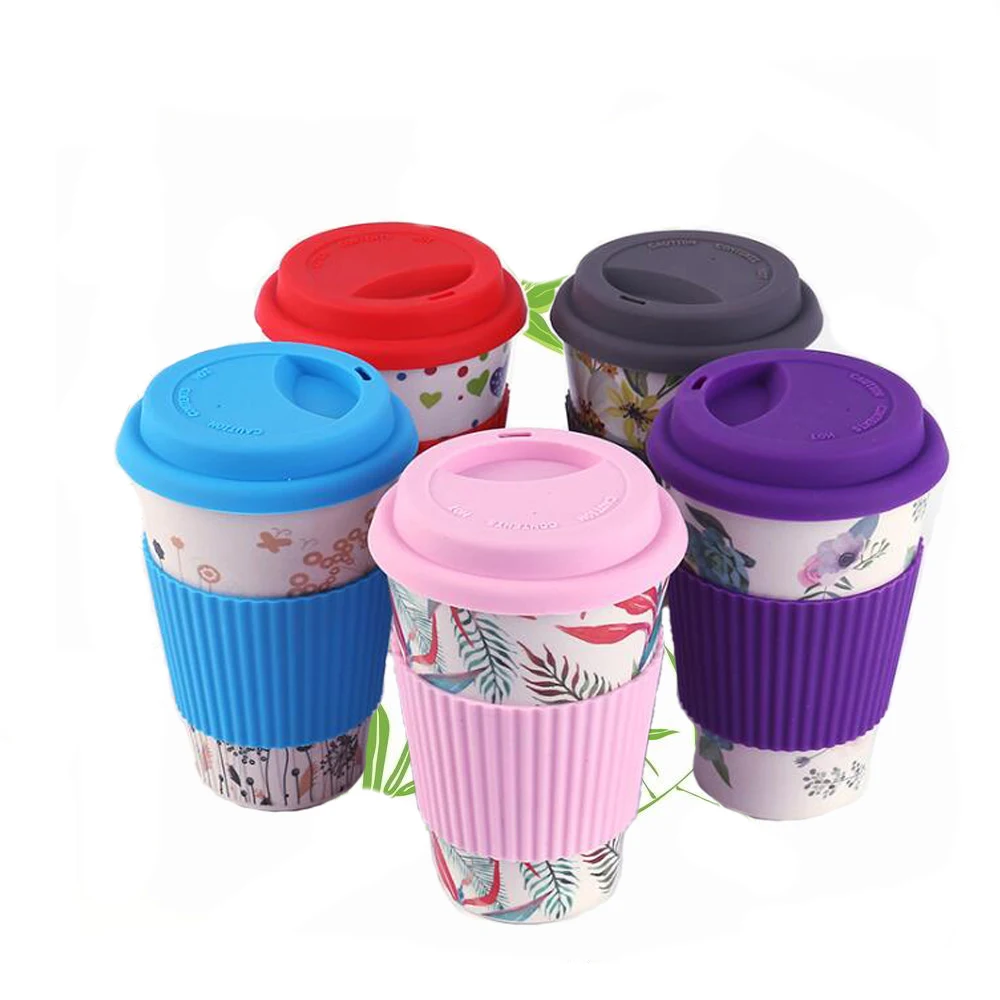 400 мл кружки многоразовые из бамбукового волокна кофейные с изоляцией кружка для