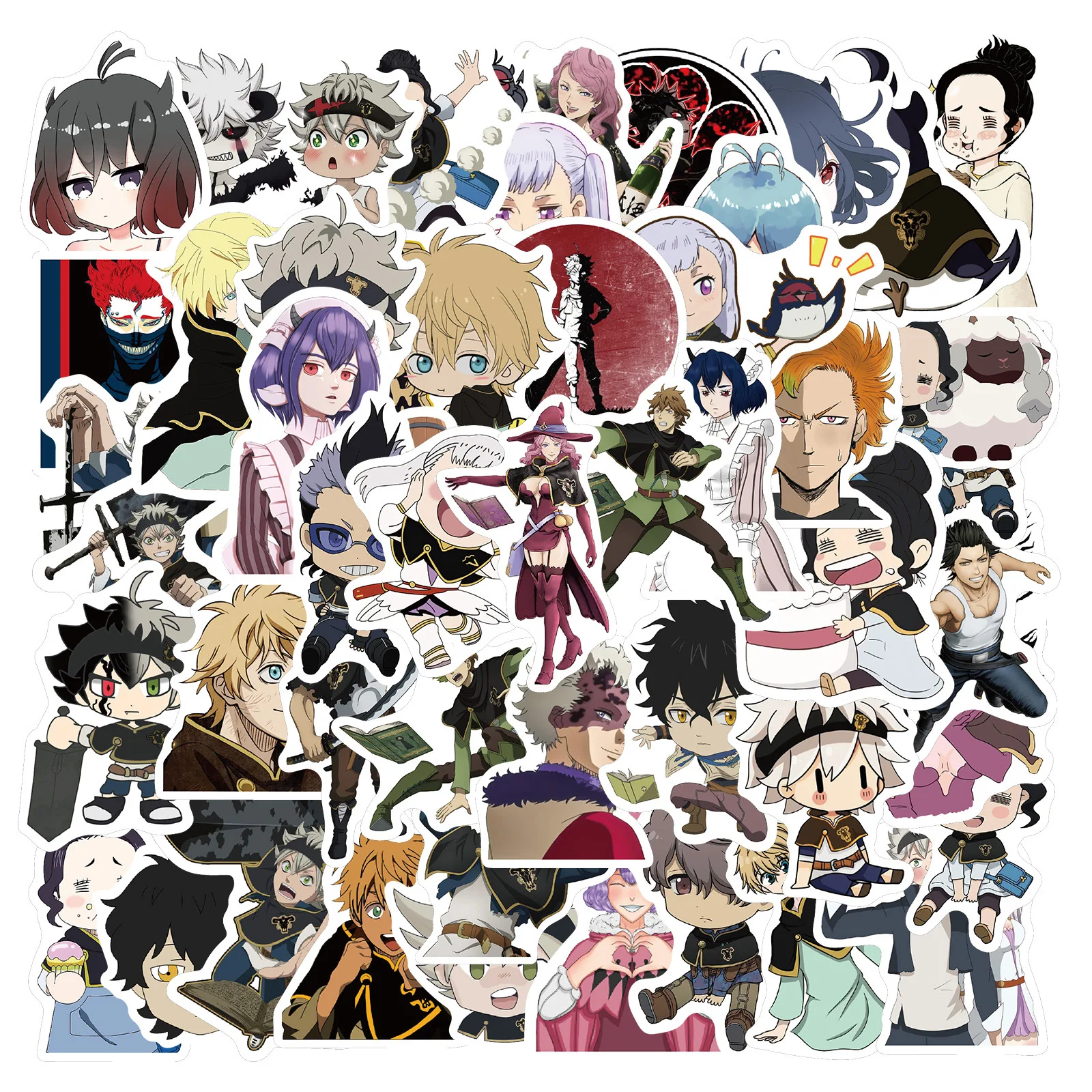 

10/50Pcs Anime Black Clover Stickers for Waterproof Motorcycle Guitar Luggage Scrapbook Laptop Skateboard Decal Sticker