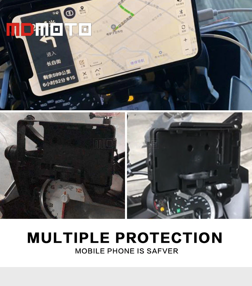 

For BMW R1200GS LC & Adventure 2014 2015 2016 2017 for S1000XR r1200RS Motorcycle USB Mobile Phone Charger Stand Holder