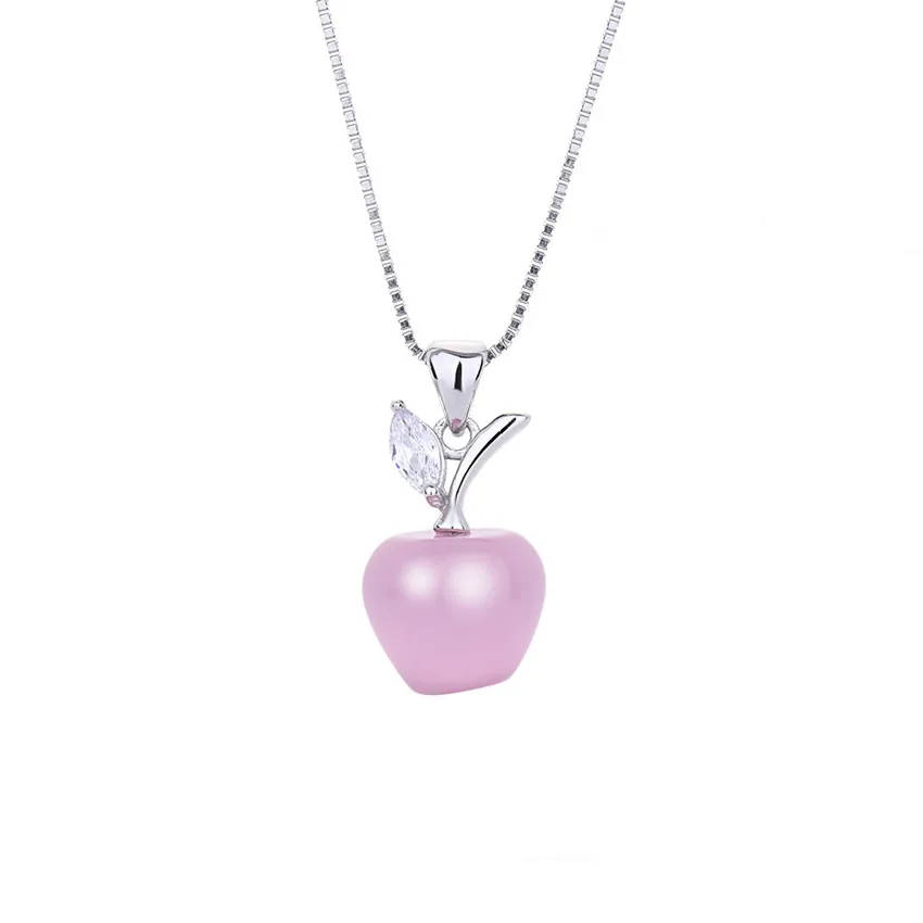 

s925 sterling silver necklace ladies apple necklace fashion jewelry European and American popular ladies holiday gift