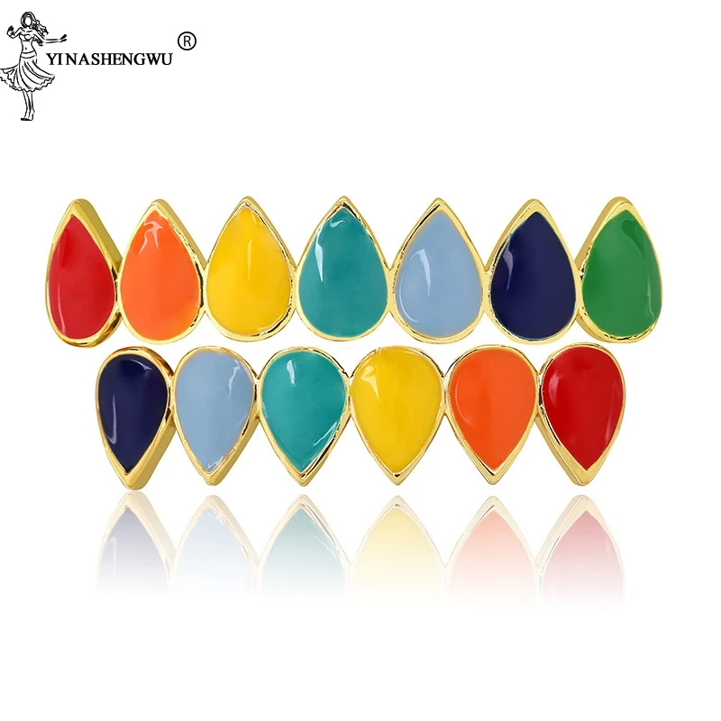 

Набор декоративных коронок вампира с микрозакрепкой, украшение для мужчин и женщин, подвеска с кристаллами золотого и серебряного цвета с кубическим цирконием