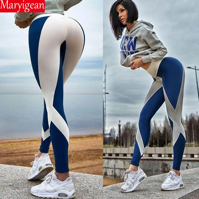 Пикантные мягкие облегающие леггинсы с эффектом пуш ап женские в стиле пэчворк