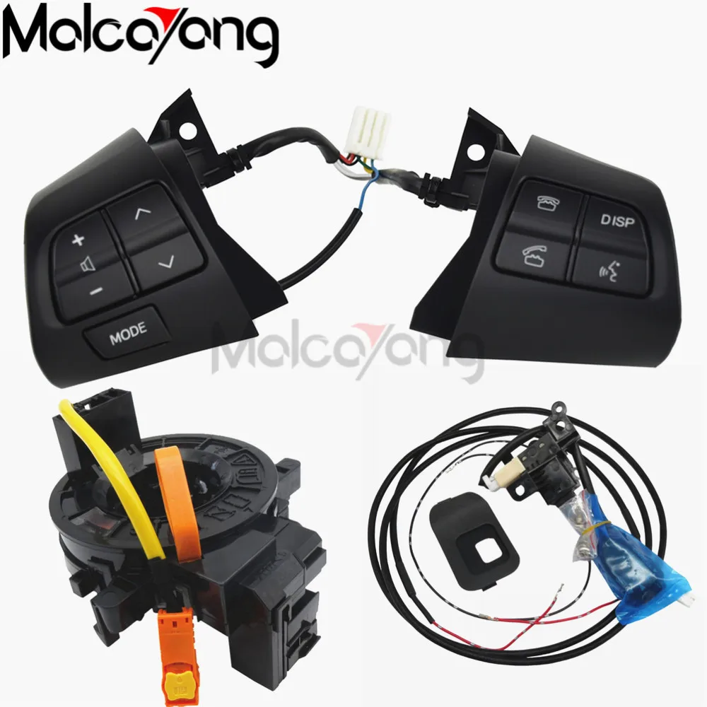 Black set B Кнопка дистанционного круизного управления для TOYOTA COROLLA ADE150 NDE150 NRE150 ZRE15, кнопки управления рулем автомобиля, переключатель с кабелями - Цвет: Black set B
