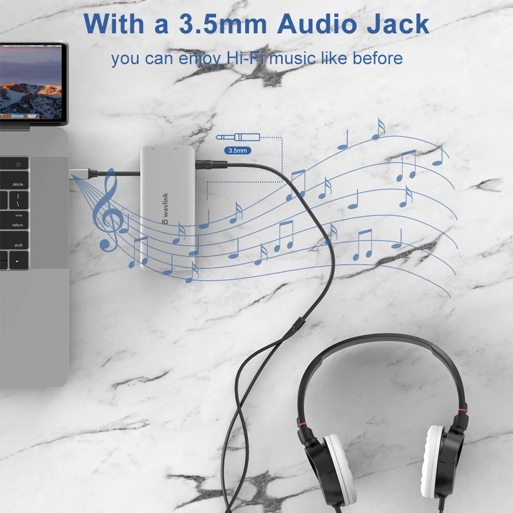 USB-концентратор Wavlink usb-c/HDMI VGA 4K 30 Гц USB 3 0 Разветвитель RJ45 PD Type-C 1 для ноутбуков MacBook