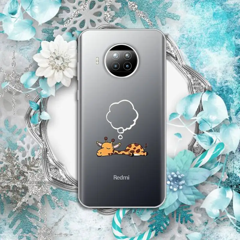 

Creative design animals Phone Case Transparent for Xiaomi Redmi note 10 t 8 9 pro lite 11