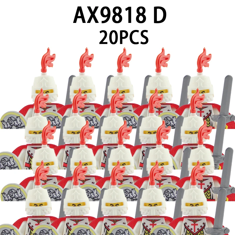 Римские Рыцари строительные блоки средневековые Военные солдаты фигурки