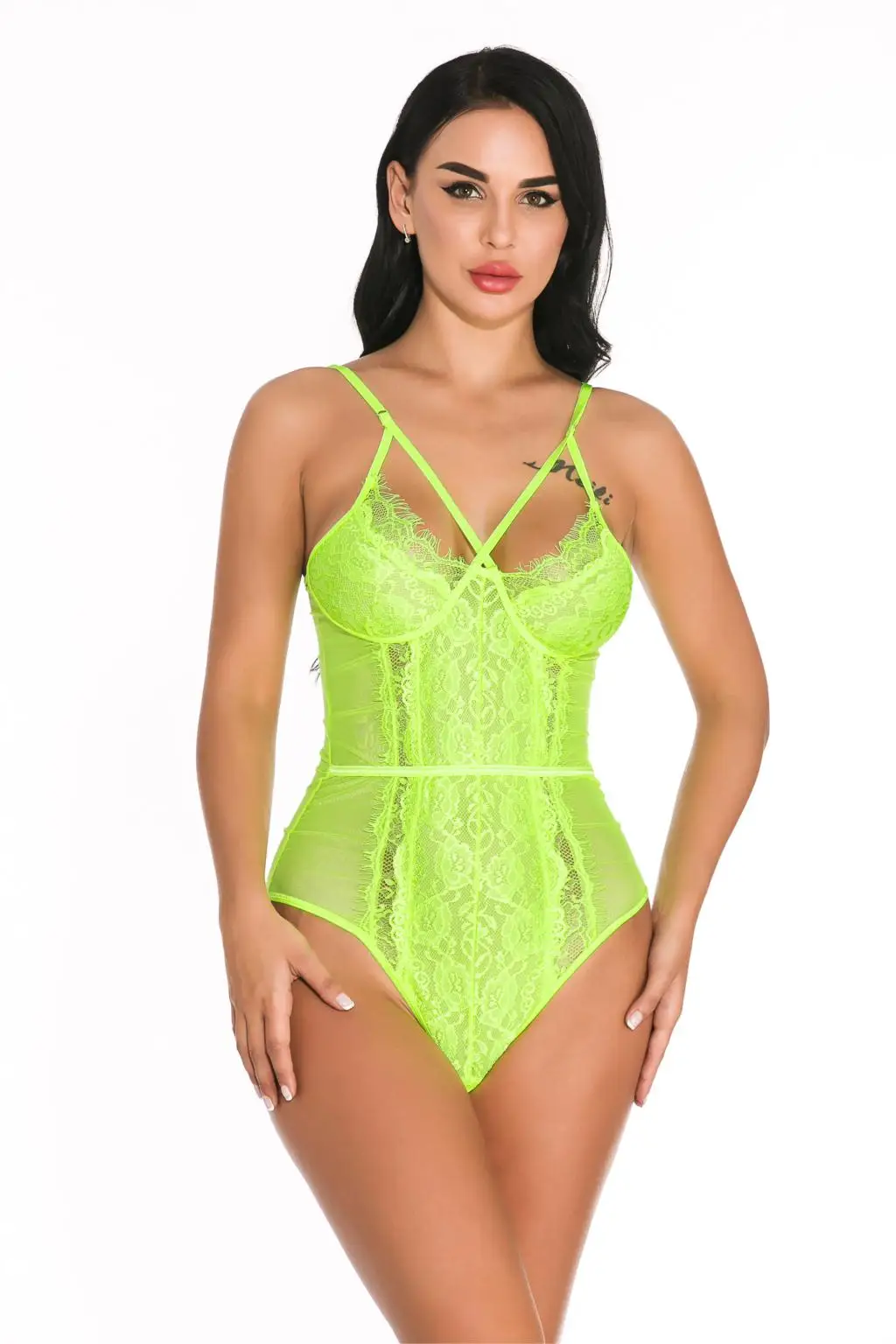 

Women Plus Size Lace LadyTeddy Lingerie One Piece Babydoll Mini Bodysuit