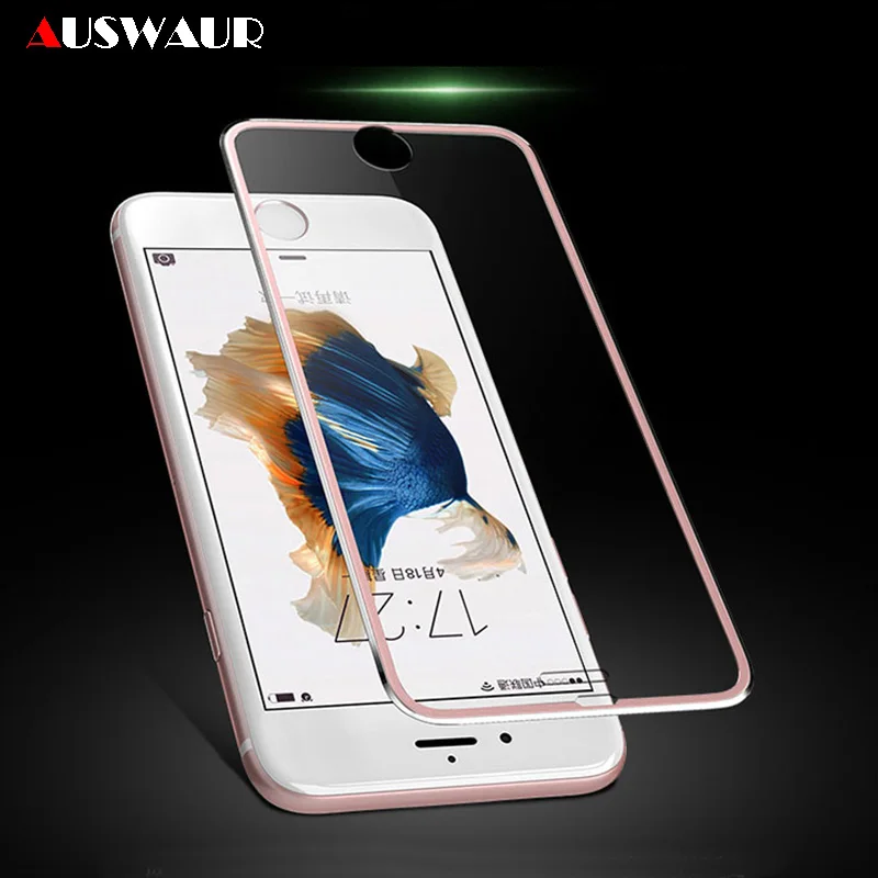 Полное покрытие металлическим краем закаленное стекло для iphone 6 7 8 Plus 11 Pro X XS MAX XR 3D защита экрана из алюминиевого сплава стекло