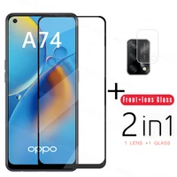 tempered glass for oppo a74 screen protector glass for oppo a74 full glue protective phone film for oppo a74 camera lens film