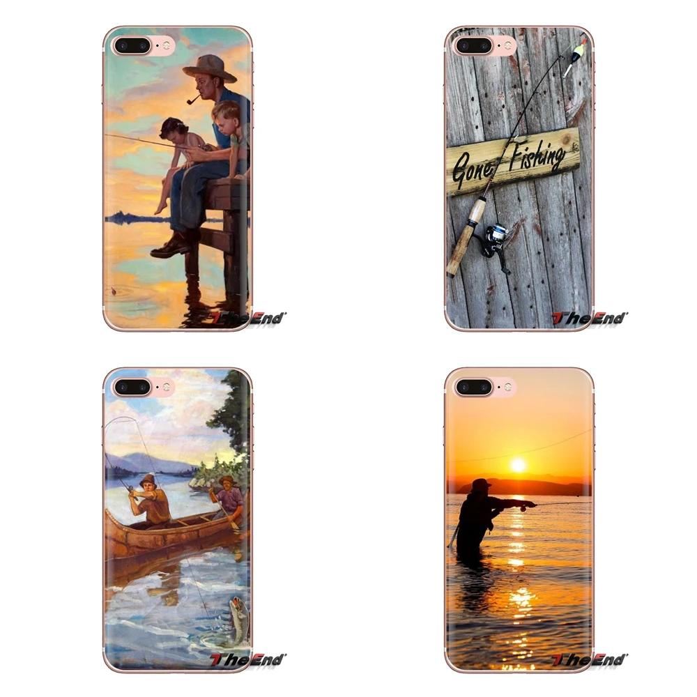 Охота Рыбалка искусство рыбы прозрачные мягкие чехлы Чехлы для samsung Galaxy S3 S4 S5 Mini S6