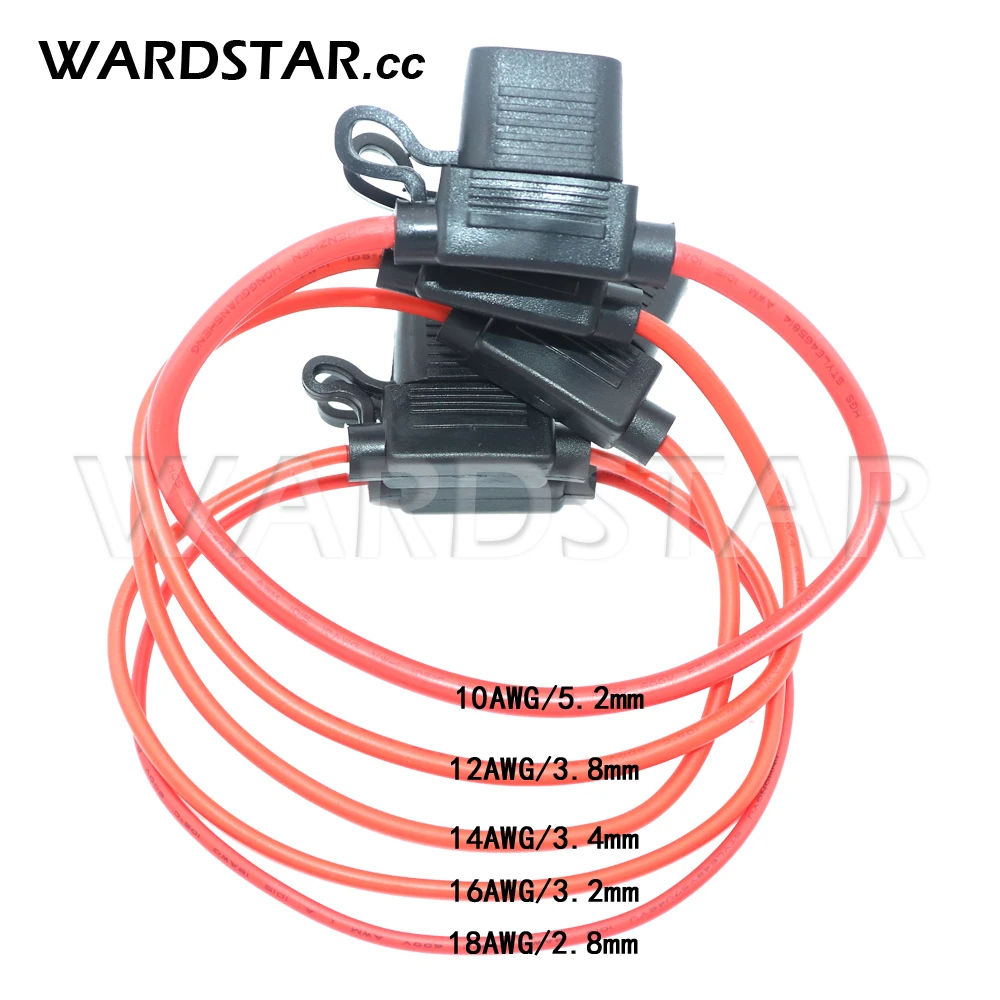1 компл. Mini Small Medium Waterproof In Line Auto Fuse Holder 18/1614/12/10AWG + предохранители 2A 3A 5A 7.5A 10A 15A 20A 25A 30A
