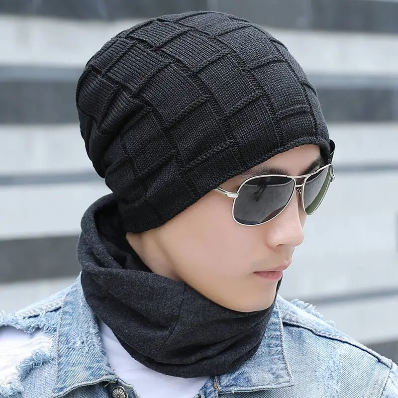 НОВАЯ шапка Calymel в клетку Мужская вязаная теплая шерстяная шапки осенне зимняя