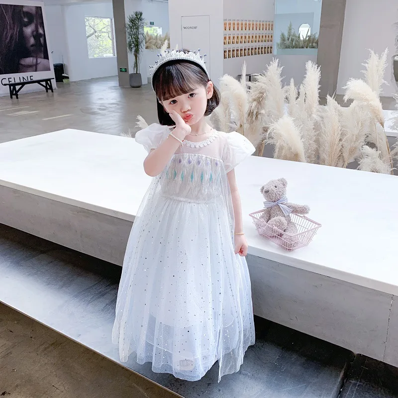 

Kids Dress for Girls Wedding Tulle Lace Girl Dress Elegant Princess Party Pageant Gown For Teen Cosplay Children Dress 3-9T