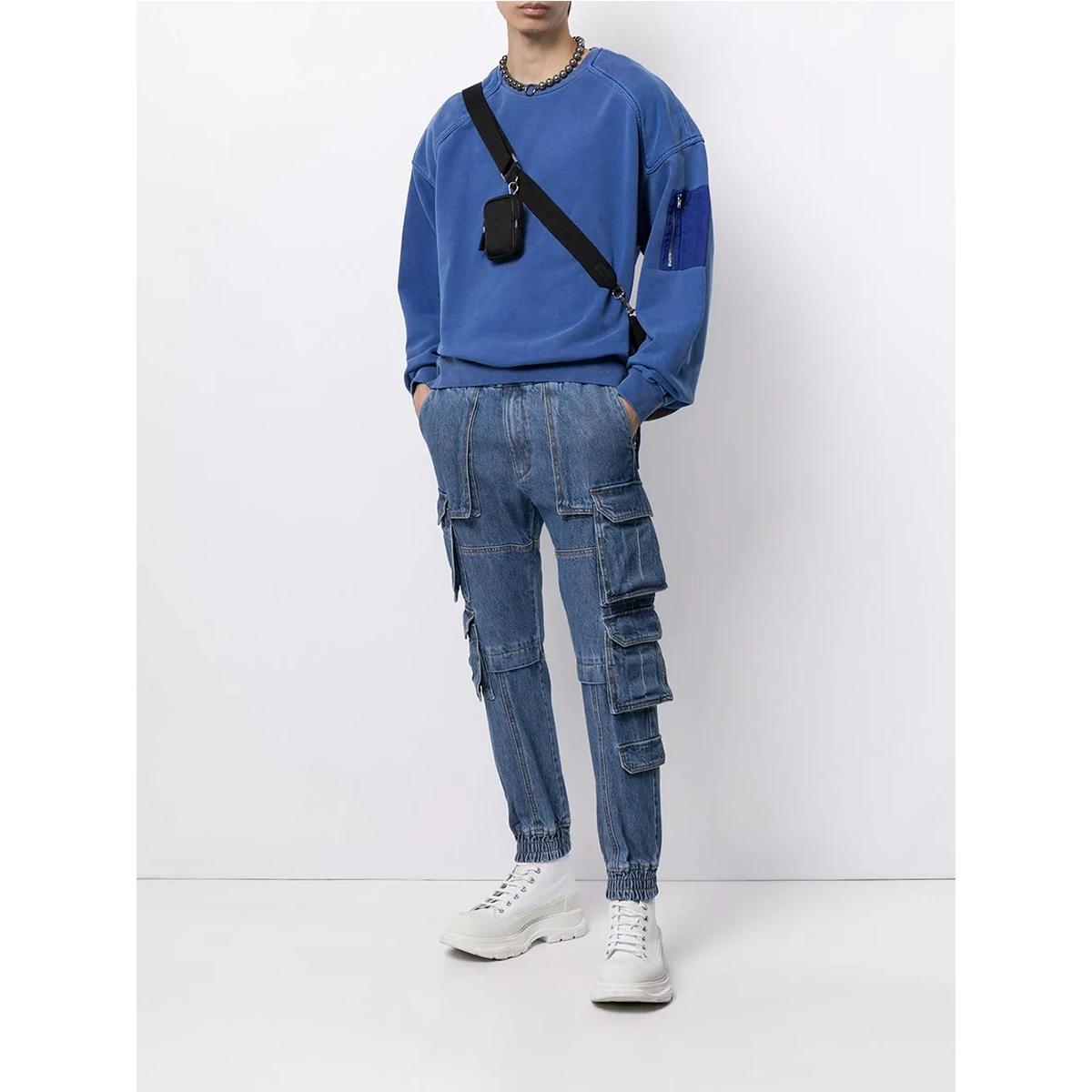 Осень зима 2021 мужские брюки джинсовые облегающие комбинезоны джинсы для ног