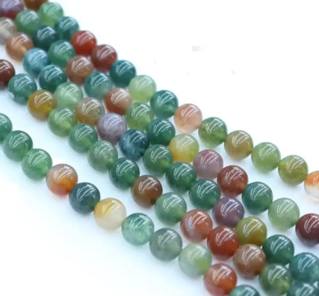 Натуральный камень цветные нефритовые индийские агатные круглые бусины 15 дюймов