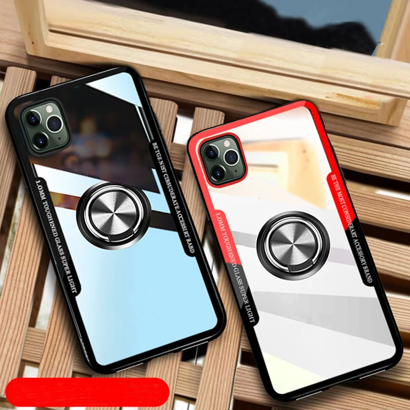 I Роскошный Металлический автомобильный держатель с кольцом чехол для Apple iphone 11 Pro