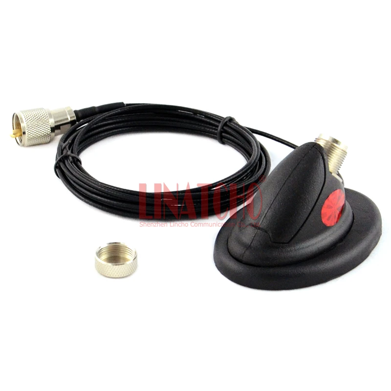 K-303B Good Quality SO239 Car Radio Nclined Antenna Mini Magnetic Mounting Base RG316 Coaxial Cable PL259 Connector