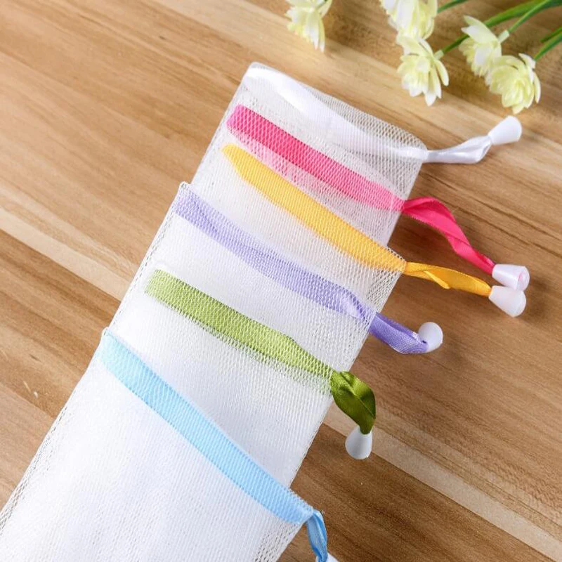 100 шт. висит двойной Слои нейлон мыло сетки сумка в блистерной упаковке