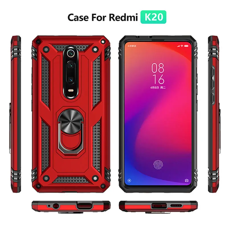 Роскошный бронированный магнитный металлический чехол для Xiaomi Redmi Note 9S 7 8 9 K30 K20 Pro