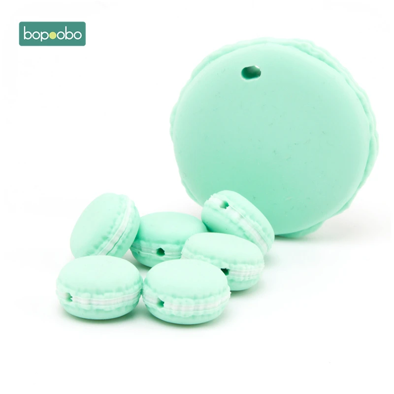 Bopoobo 3 шт силиконовые бусины Детские Прорезыватели Bpa бесплатно пищевая Детская жевательная для прорезывания зубов для DIY ожерелье грызуны мини бусины для печенья