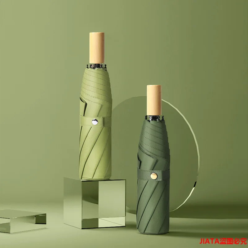 

Складной зонт, женские зонтики тройного сложения, серия Мори, большой ретро двойной Зонт от дождя и солнца двойного назначения, простой