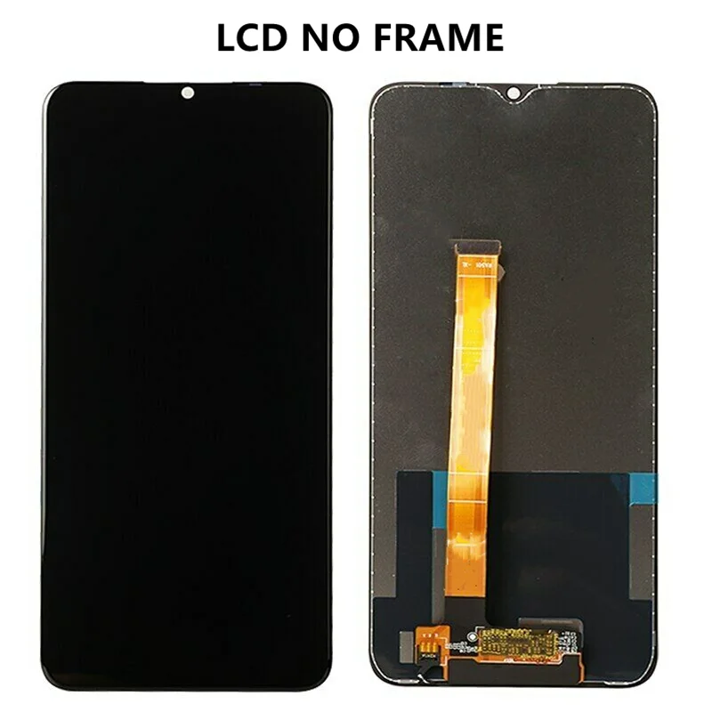 original 6 5 for realme c15 rmx2180 lcd display touch screen assembly with frame free global shipping