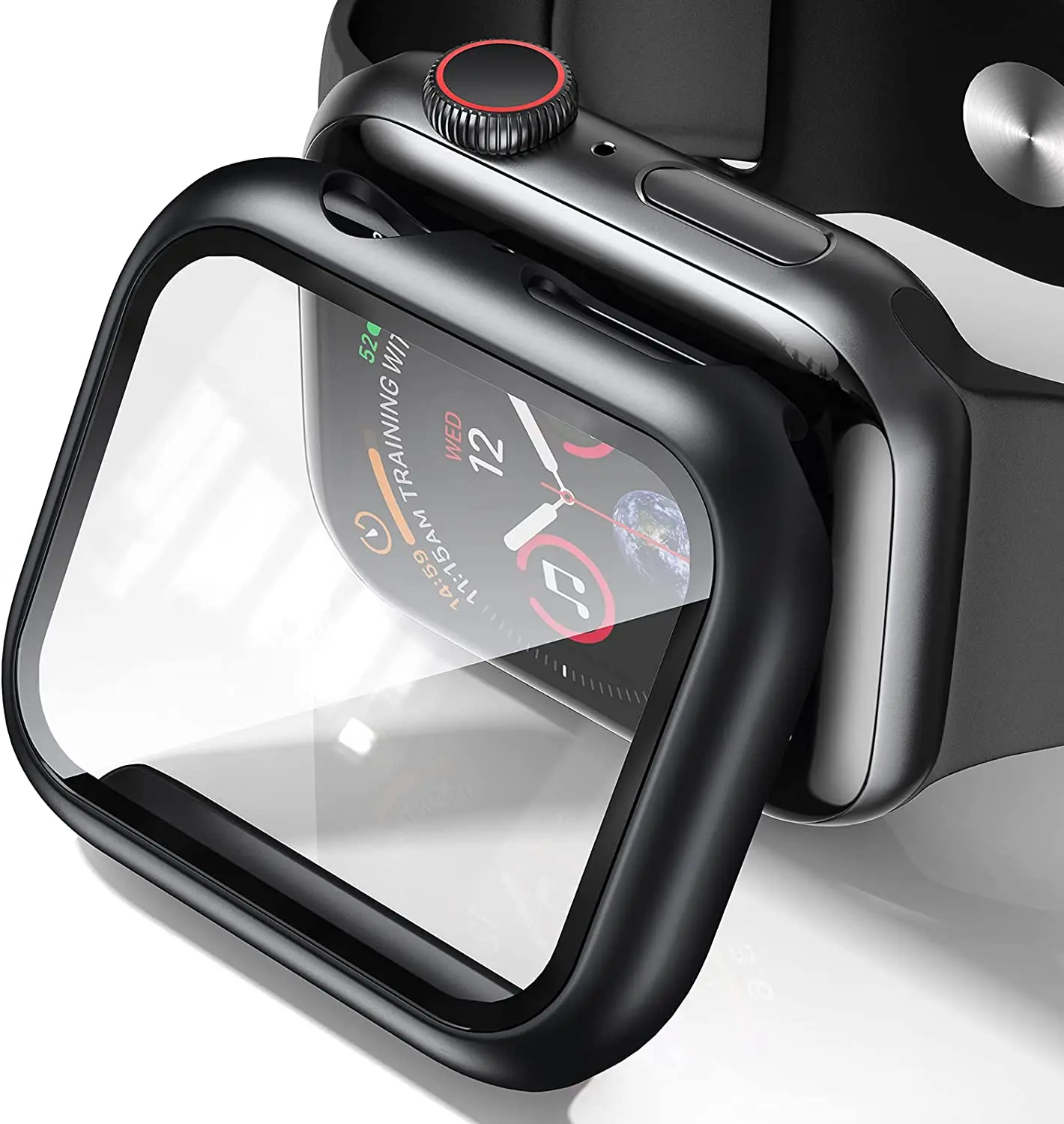 

Glass+Cover For Apple Watch case 45mm 41mm 44mm 40mm 42mm 38mm iWatch Accessorie Screen Protector Apple watch serie 3 4 5 6 SE 7