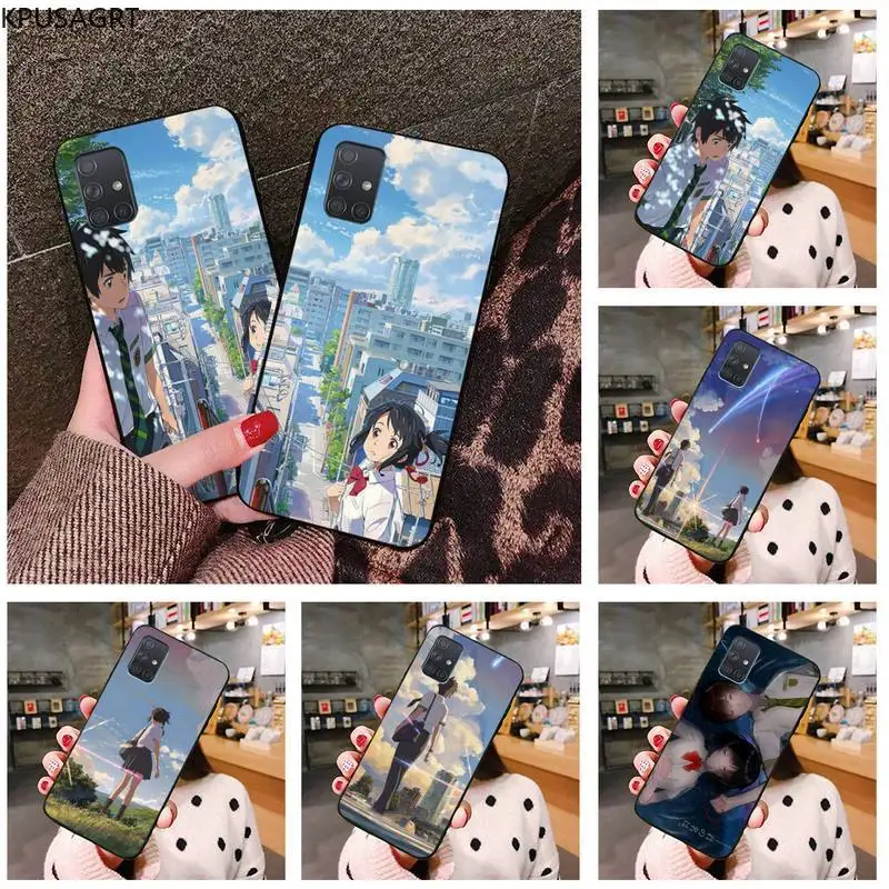 Ваше имя черный чехол для мобильного телефона Samsung Galaxy A21S A01 A11 A31 A81 A10 A20E A30 A40 A50 A70 A80