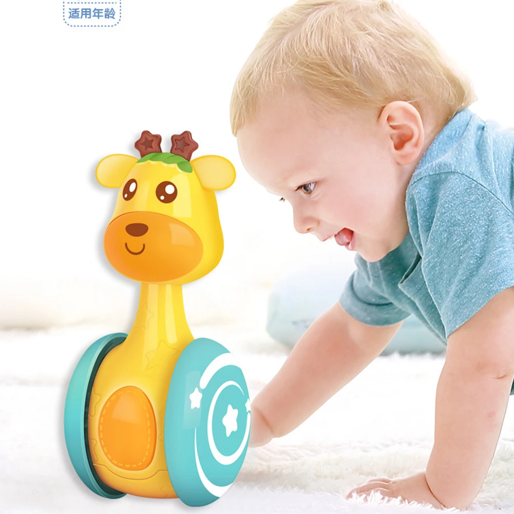

Baby Tumbler Sliding Deer Rattle Toy Newborn Music Rattle Hand Bell Teether Infant Early Education Puzzle Toys for Gifts