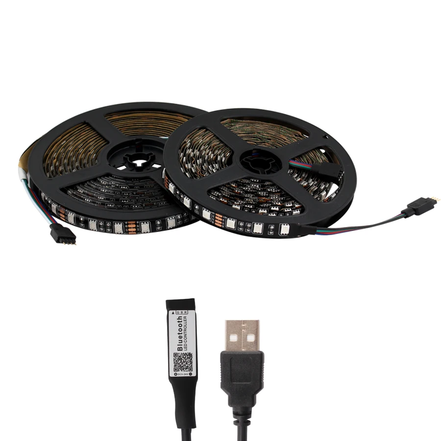 5 в USB Светодиодная лента RGB PC 5050 60 Светодиодный/m водонепроницаемый 50 см м
